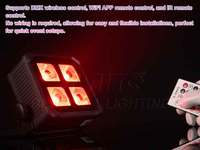 Étanche IP65 4X20W RGBWA UV 6in1 LED batterie Uplight Par lumière avec Mini lumière de mariage de scène sans fil avec contrôle DMX512
