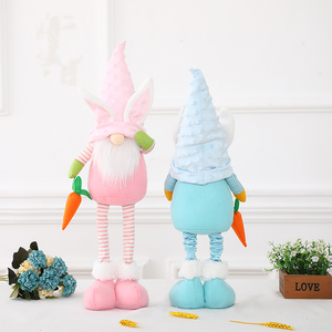 Nueva gran oferta muñeca de conejo estirable de tela de Pascua para decoración de vacaciones de fiesta en casa - Product Image 3