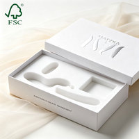 Kotak Kemasan Komersial Desain Kustom dengan Tutup dan Alas dari Hardboard Berlapis Perak untuk Aksesoris Dildo, Mainan Dewasa