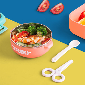 W45-contenedor de alimentos para niños, caja Bento de acero inoxidable para microondas, tazón para bebé, vajilla portátil, juego de fiambrera - Product Image 3