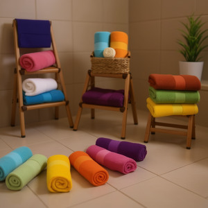 Serviette de bain demi-format compétition 135 cm x 82 cm 100% coton couleur unie rectangulaire pour adulte - Product Image 2