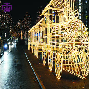 Popular Motivo Luminoso LED Impermeable para Exteriores con Forma de Tren Navideño, Luz Decorativa 3D para Exteriores para Decoración Navideña - Product Image 2