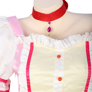 Vestido de Cosplay de Puella Magi Madoka Magica para niñas, disfraz de Madoka Kaname, disfraz de Anime para niños, falda de satén con etiqueta y marcas - Product Image 2