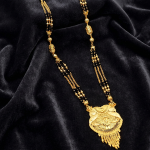 Wholesale 24K Micro Gold Long Mangalsutra For Married Women, Indian Wedding Long Mangalsutra, Daily Wear Gold Finish Mangalsutra - Product Image 2