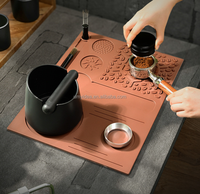 Nouveau Tapis de Tamponnage pour Espresso 2026, Tapis de Bar à Café en Silicone pour Porte-filtres, Protection de Comptoir en PVC pour Tamper à Café