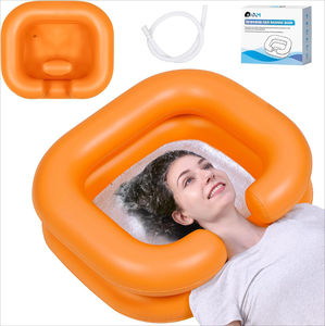 Lavabo de champú inflable de PVC, cuenco de lavado de <span class=keywords><strong>pelo</strong></span> plegable para ancianos postrados en cama, mujeres embarazadas, baño de cama portátil - Product Image 3