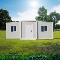 Maison conteneur modulaire extensible en acier galvanisé, résistante aux intempéries, pour abri d'urgence, secours en cas de catastrophe et utilisation sur chantier