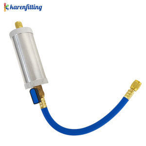 Inyector de aceite para aire acondicionado de coche de aleación de aluminio de 60 ml para añadir aceite refrigerante y tinte UV - Product Image 2