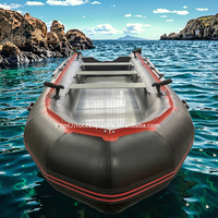 Promotion Solarmarine : Bateau pneumatique à rames de 2,7 m avec plancher gonflable en PVC de 0,9 mm, léger, stable et pliable