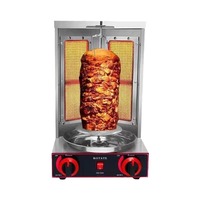 Machine à doner kebab rotative automatique à gaz Machine à griller Shawarma pour poulet Petite machine à brochette pour kebab