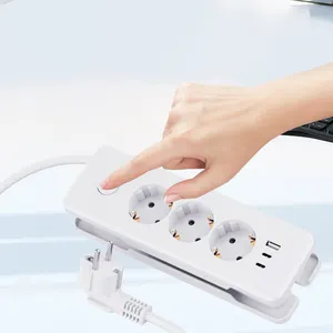 Custom logo wholesale Electrical Multi Extension Socket Receptacle PD20W Charger 3 Outlets Power Strip with Switch