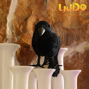 Cadılar bayramı kuşlar, siyah tüylü kargalar, gerçekçi görünümlü cadılar bayramı dekorasyon tüy karga cadılar bayramı sahne Crow karga Spooky - Product Image 2