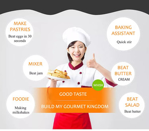 7-Speed Electric <b>Egg</b> Beater, Push Button Household Desktop Cream Mixer and Whipper, Small Dough Mixer - Product Image 4