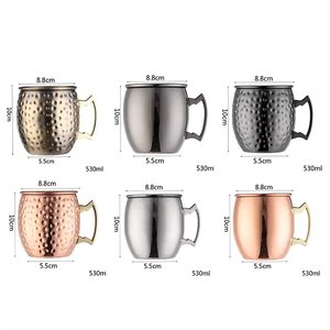 Juego de Tazas de Cóctel Moscow Mule de Acero Inoxidable Ecológicas de Alta Calidad Bright Day, 550 ml, para Bares y Clubes, Venta al Por Mayor - Product Image 5