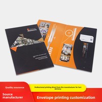 Enveloppe en papier kraft modèle A3 avec bande colorée, impression offset, vernie, sur mesure, dossier de brochure, impression de logo UV