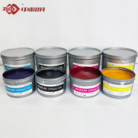 Encre offset à base de solvant de qualité supérieure pour impression commerciale sur papier métallisé, séchage rapide sans UV LED, couleur unie