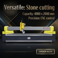 Machine de découpe jet d'eau CNC Bridge Sawjet 5 axes, découpeuse jet d'eau 3000 x 2000 mm, type portique pour tôles métalliques