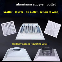 Vente en gros de stores d'air de retour de climatisation centrale en alliage d'aluminium diffuseur de sortie d'air à double couche