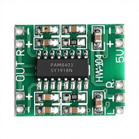 Carte d'amplificateur numérique de classe D à 2 canaux Green Board PAM8403 2x3W ultra-miniature alimentée par USB 25-5V