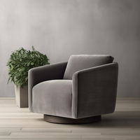 Meubles de salon et de maison au design classique et moderne, chaise pivotante à base de chêne