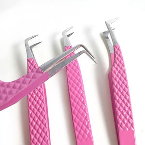 Pinset plastik perak profesional ujung serat terbaik Pinset Baja tahan karat logo kustom - Product Image 6