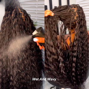 Extensiones de Cabello Humano Natural al Por Mayor, Trenzas Boho y Extensiones, Doble Trama, Ondulado Húmedo, Estilos de Trenzado Rizado - Product Image 3