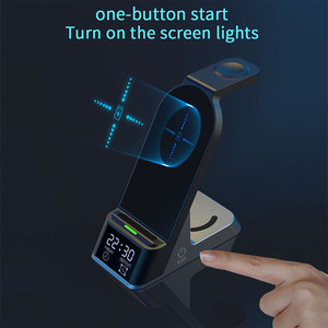 Soporte de <span class=keywords><strong>cargador</strong></span> de estación de carga de teléfono inalámbrico rápido magnético plegable portátil para <span class=keywords><strong>iPhone</strong></span> 15W iWatch Airpods - Product Image 5