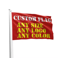 Promotion drapeau personnalisé extérieur 3x2ft Sublimation blanc bannière personnalisée conception personnalisée n'importe quel Logo volant 3x5 pieds drapeau personnalisé