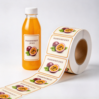 Étiquettes personnalisées imperméables pour bouteilles de boissons, emballages de jus, autocollants adhésifs, service d'impression d'étiquettes