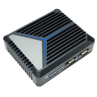 Partaker 12th Gen Alder Lake N100 Win 11 Pro Dual Nic Mini PC con 4K Video y Dual HD Dual COM Señalización digital PC sin ventilador