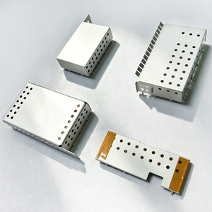 Boîtier de blindage EMI en <span class=keywords><strong>cuivre</strong></span> rouge sur mesure, deux pièces, finition mate étamée avec ruban Kapton et doigts à ressort, couvercle de blindage EMI RF - Product Image 3