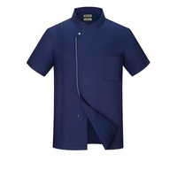 Veste de travail pour personnel de service, en polyester/coton tissé, avec logo OEM, pour serveurs, serveuses, traiteur, hôtel, restaurant, chef