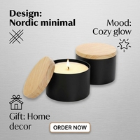 Boîte en métal ronde dorée mate, conteneur en aluminium sans soudure avec couvercle, qualité alimentaire pour l'emballage de bougies et de cosmétiques