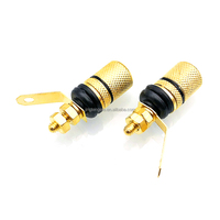 JT6107 금도금 구리 사운드 단자 4mm 바나나 잭 오디오 커넥터 단자 바인딩 포스트 스피커 앰프