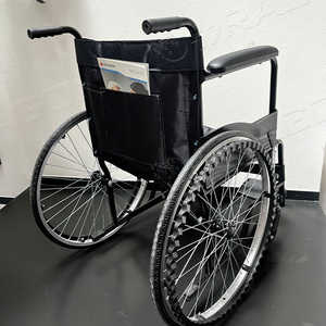 Fauteuil roulant manuel pliant en alliage d'aluminium prix bon marché d'usine - Product Image 3