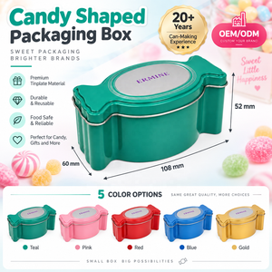 Caja de Metal Personalizada Ecológica y Reciclable para Dulces, en Forma de Caramelo, Envase Metálico para Dulces, Chocolate, Mini Caramelos, Regalo - Product Image 6