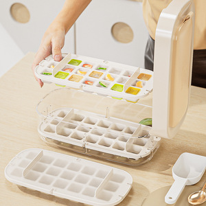 Lever Operated Ice Cube Mold Large Capacity Food Grade Silicone Household Refrigerator Ice Tray Cube Shape Manual Operation - Product Image 2