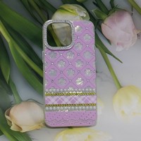 Étui de téléphone portable antichoc avec diamants pour X Xr Xs Max 11 12 13 14 15 16 17 Pro Max, coques de protection pour téléphone avec étoiles blanches