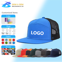 Gorra Trucker Snapback de 5 Paneles, Diseño Liso, Algodón, Bordada, para Hombre, de Alta Calidad, con Logotipo Personalizado, B&X OEM 2026
