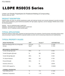 Gránulos de <span class=keywords><strong>LLDPE</strong></span> R50035 de Grado Rotomoldeado, Materia Prima Plástica Virgen para Tanques de Contenedores, Buen Precio - Product Image 6