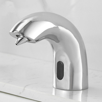 Distributeur automatique de savon mousse en laiton chromé, sans contact, à capteur infrarouge, mains libres, à poser, pour salle de bain commerciale, hôtel, hôpital