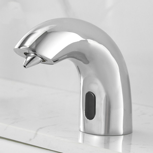 Distributeur automatique de savon mousse en laiton chromé poli, pompe sans contact à capteur pour lavabo de salle de bain d'hôtel, commercial ou domestique - Product Image 5