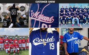 Jersey Baseball Cepat Kering Custom Seragam Olahraga Sekolah Menengah Atas Bernapas Pencetakan Sublimasi Pengiriman Cepat Ukuran Besar - Product Image 3