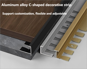 Garniture <span class=keywords><strong>de</strong></span> bord en <span class=keywords><strong>métal</strong></span> pliable en forme <span class=keywords><strong>de</strong></span> F pour carreaux incurvés et bords <span class=keywords><strong>de</strong></span> sol-Moulage <span class=keywords><strong>de</strong></span> <span class=keywords><strong>transition</strong></span> <span class=keywords><strong>de</strong></span> sol - Product Image 3