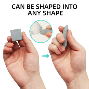 Inoart – grandes gommes à dessin en caoutchouc gris, gomme écologique pour le nettoyage des dessins et le Pastel - Product Image 3