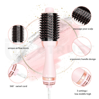 Brosse sèche-cheveux électrique ionique, brosse sèche-cheveux à air chaud en une seule étape pour femmes