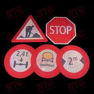 Reflector de marca registrada OEM personalizado de la mejor calidad triángulo Circular rojo impresión Digital señales de tráfico adhesivo reflectante señal de tráfico - Product Image 2
