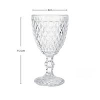 Gobelets épais 6 couleurs gaufrés, verres à vin vintage européens, motif diamant rétro, 240 ml, pour mariage, remise de diplôme, voyage