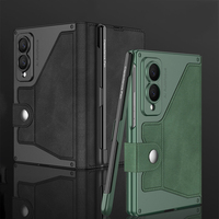 Étui portefeuille antichoc en cuir pour Samsung Galaxy Z Fold8 avec pochette pour cartes et protection d'écran intégrée