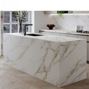 Dalle de marbre Calacatta ou marbre blanc élégant de 20 mm pour villa de luxe, comptoir de cuisine sur mesure, dosseret, finition polie - Product Image 2